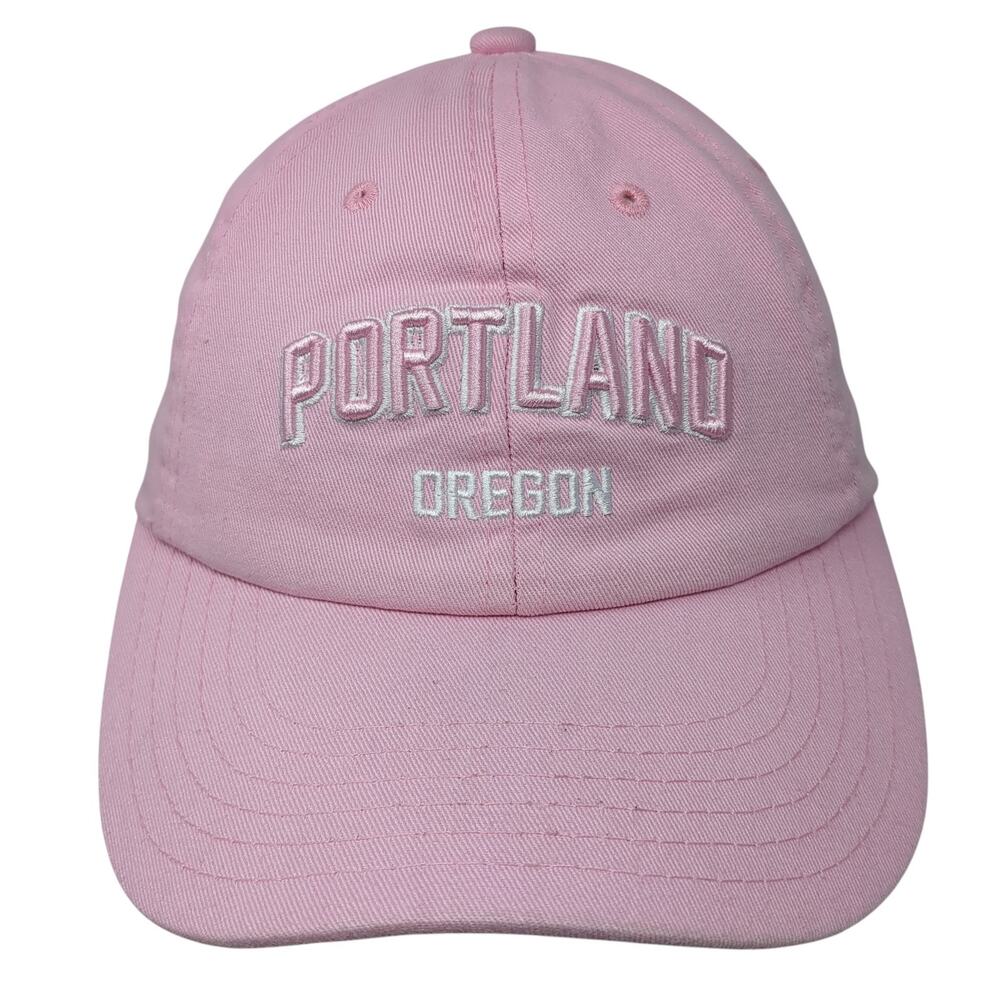 Portland Oregon Slideback Baseball Cap Pink One Size Embroidered By Elidan